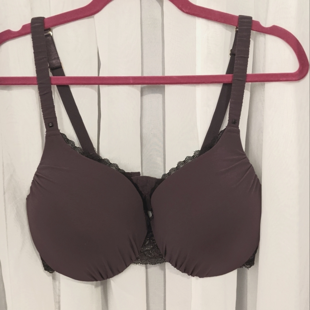 Addition Elle Ashley Graham Purple and black lace bra 38DD EUC